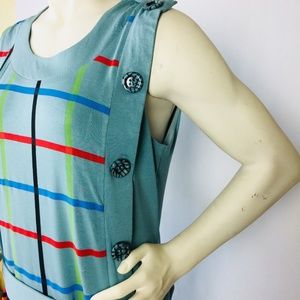 Soggo Paris Women's Sleeveless Dress Color Block